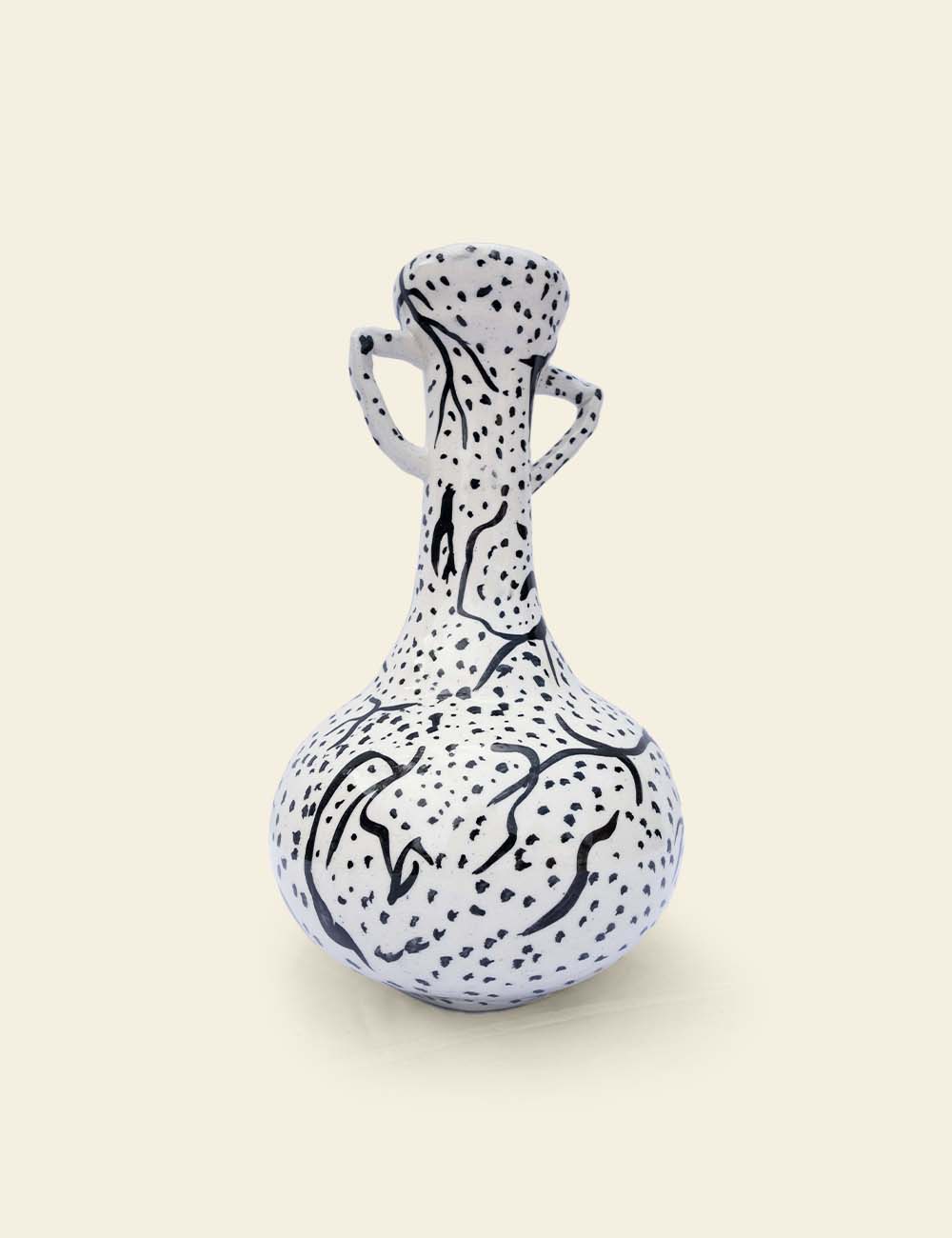 Textured Black Ceramic Vase