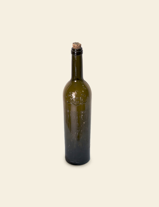 Blown Green Liquor Bottle