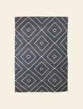 Blue, Grey & White Rhombus Rug