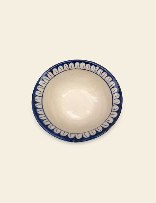 Blue Pattern Trim Deep Plate