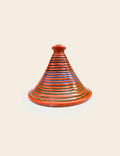 Blue Stripes & Oranges Ceramic Deep Plate