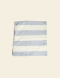 Blue Violet and White Striped Cotton Cushion Cover