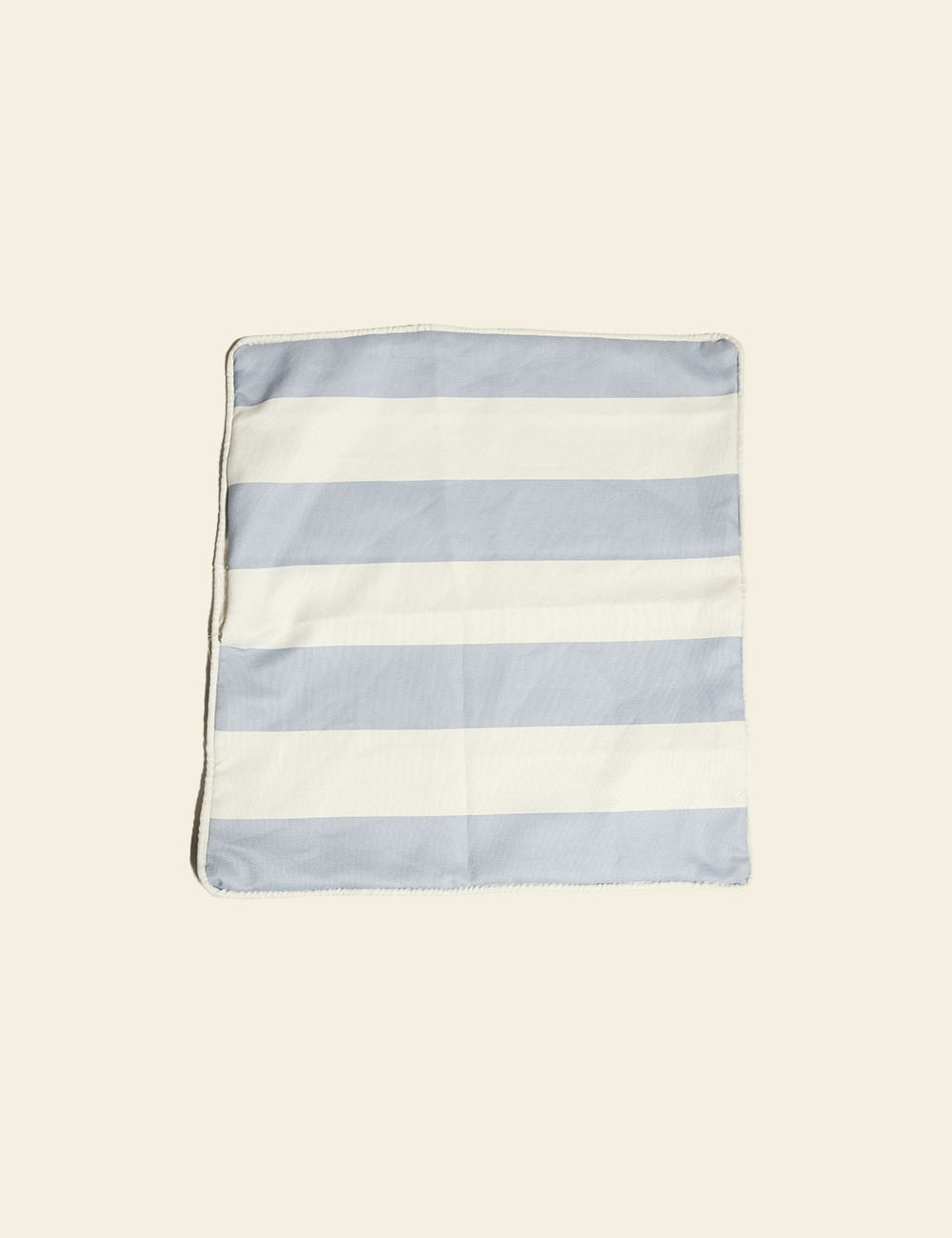 Blue Violet and White Striped Cotton Cushion Cover