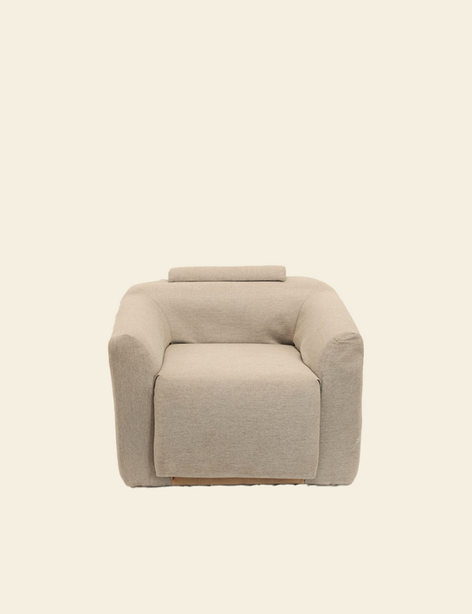 Brayden Studio Upholstered Swivel Barrel Chair