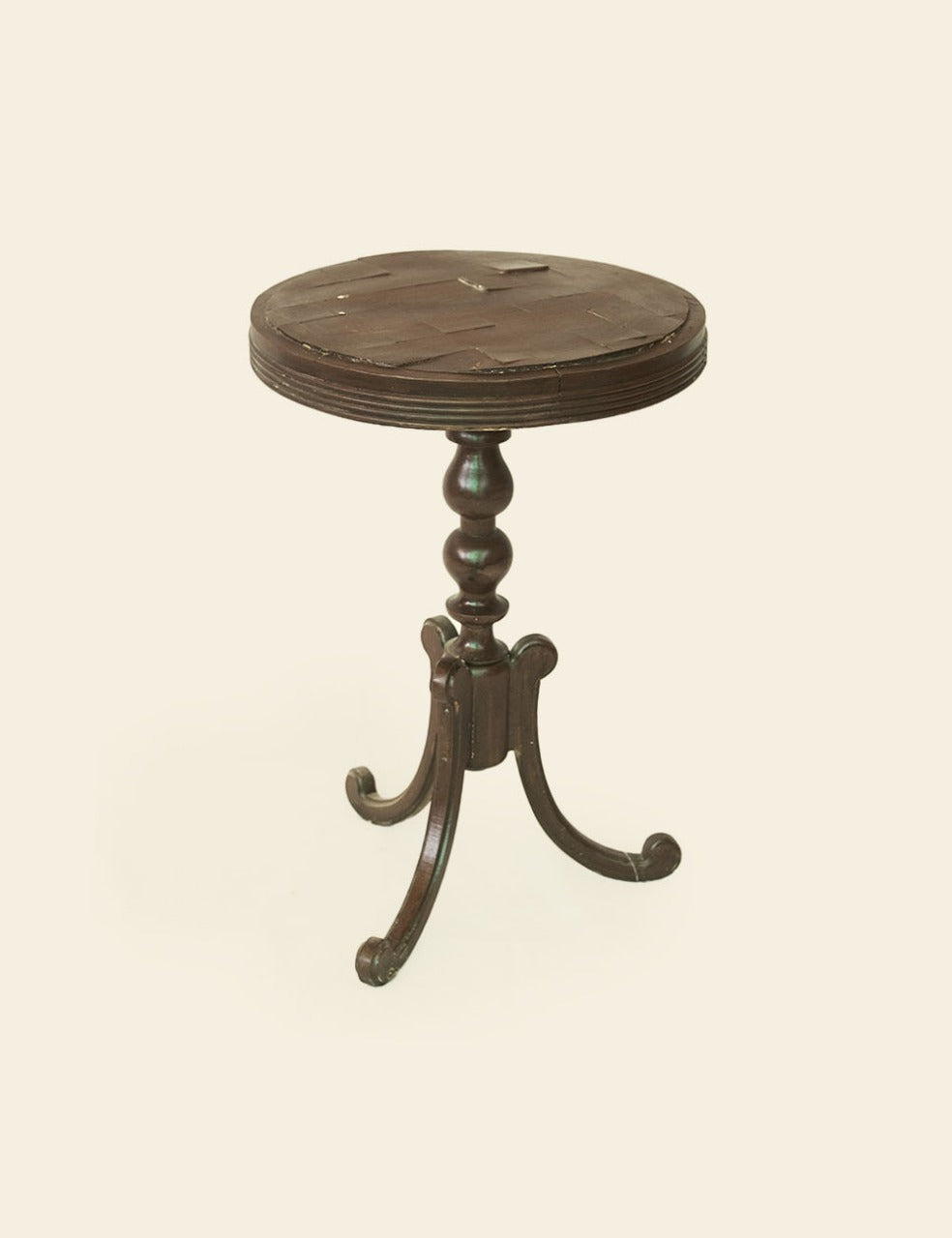 British Ebony Pedestal Table
