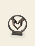 Bronze Harmony Hands Circle Decoration Piece