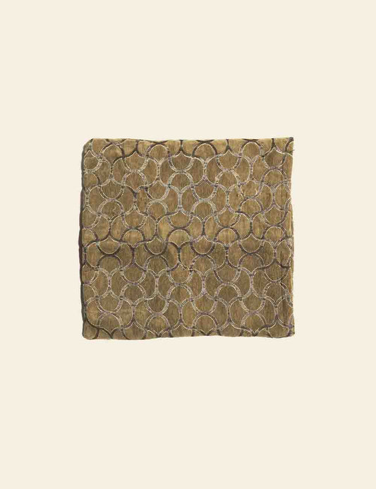 Brown Polyester Jacquard Cushion Cover