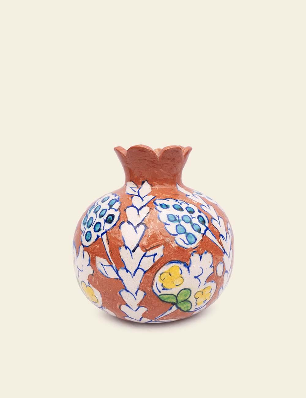 Brown Pottery Pomegranate