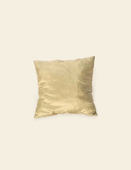 Butter Yellow Raw Silk Cushion