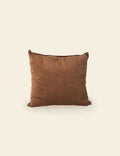 Camel Brown Cotton Velvet Cushion
