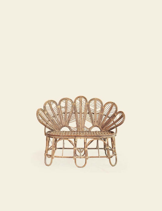 Cane 2 Person Flower Bench