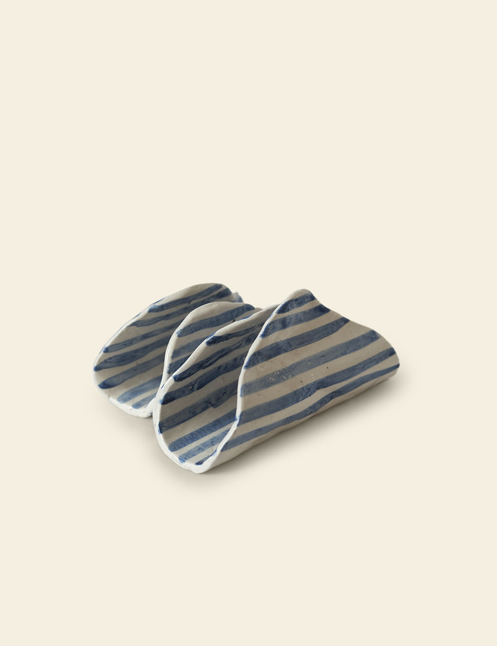 Ceramic Blue Stripe Tacos