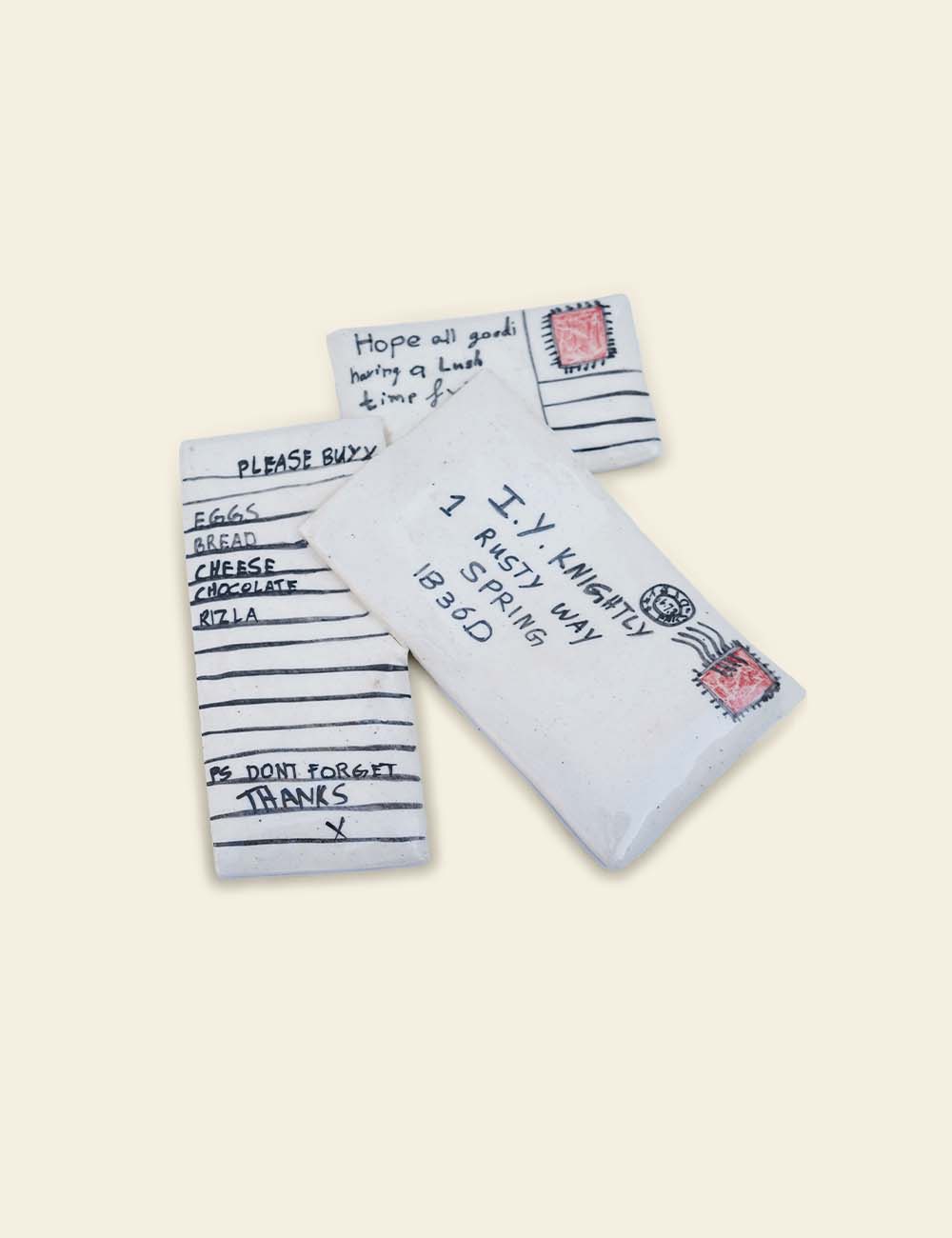 Ceramic Postcard & Envelope