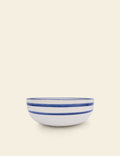 Ceramic Bowl with Blue Stripes