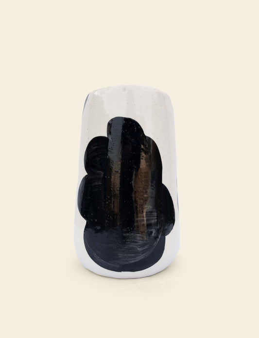 Black Flower Ceramic Vase