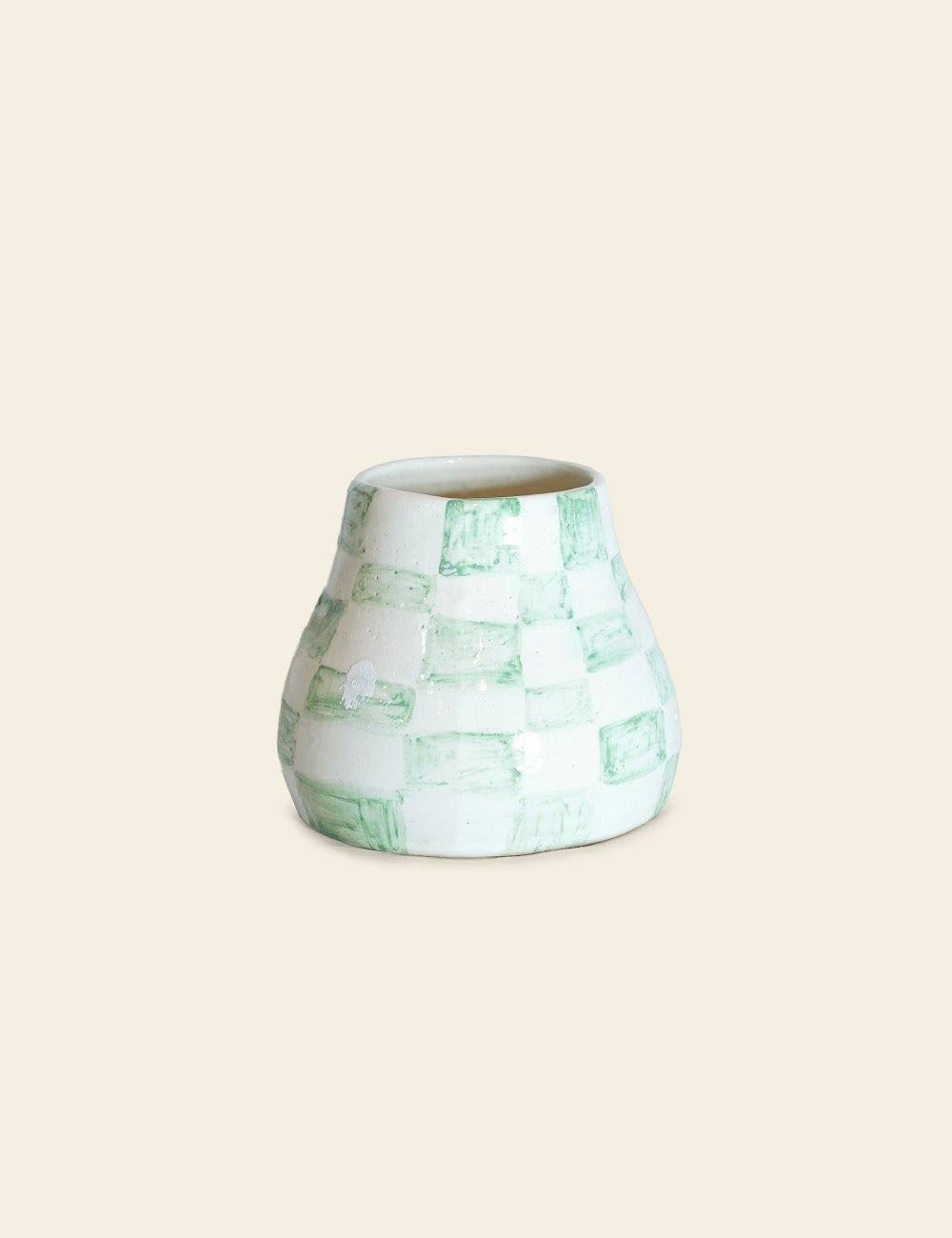 Checkered Handmade Vessel