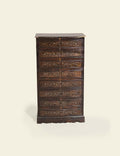 Chinyoti Solid Wooden Dresser (Multi-Drawer, Dark Brown)