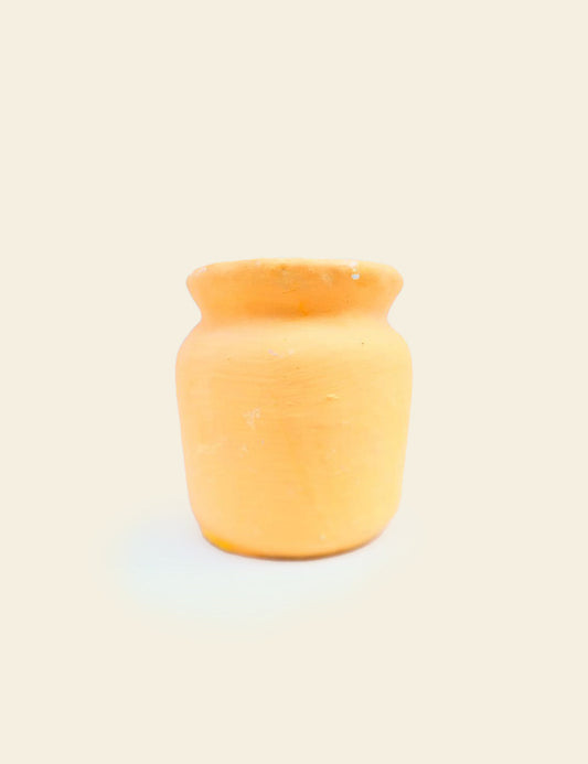 Clay Yellow Small Vase Object Holder