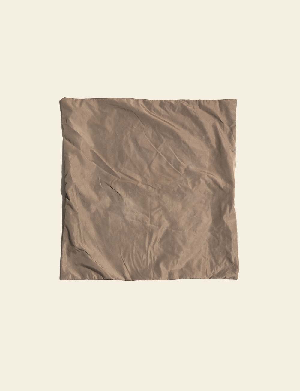 Coffee Brown Silk Cushion Cover