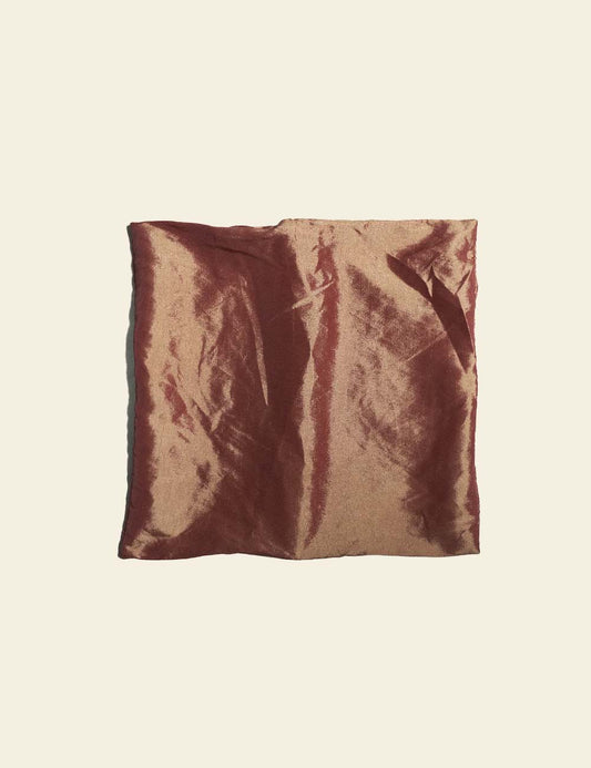 Copper Red Dual Shade Silk Cushion Cover