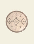 Cream & White Tribal Round Rug
