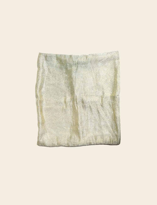 Cream Viscose Silk Cushion Cover