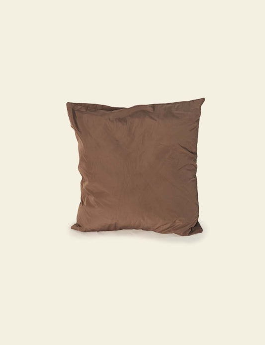 Dark Brown Raw Silk Cushion