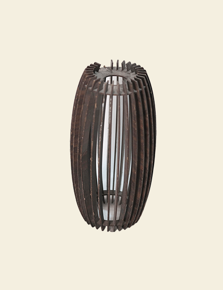 Dark Brown Wooden Lantern
