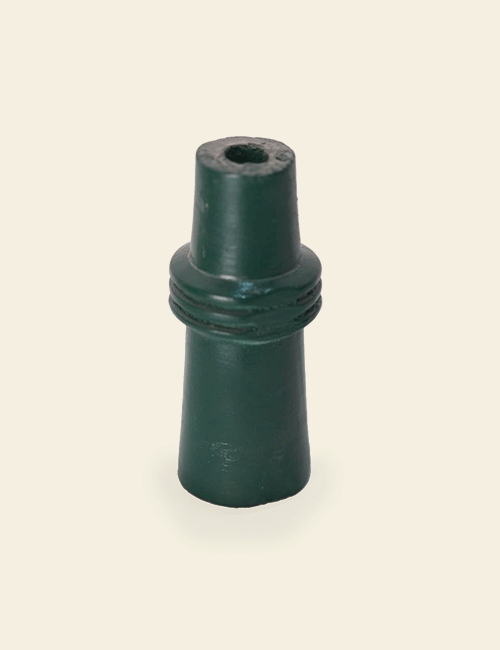 Dark Green Painted Candle Holder
