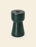 Dark Green Painted Short Candle Holder