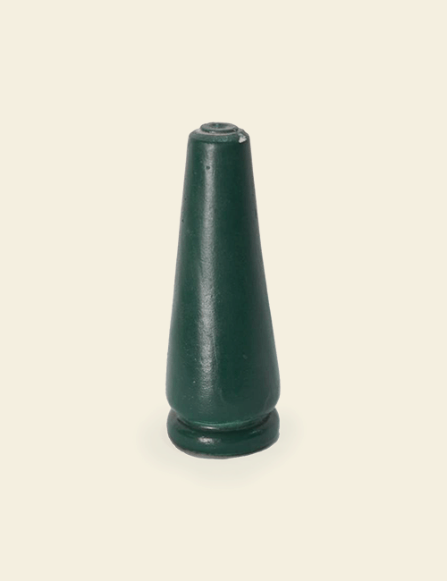 Dark Green Painted Tapered Candle Holder