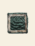 Dark Green Velvet Cushion Cover with Golden Lace