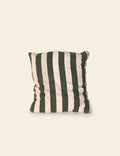 Dark Green White Stripes Cushion