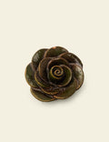 Dark Olive Green Ceramic Rose Decor