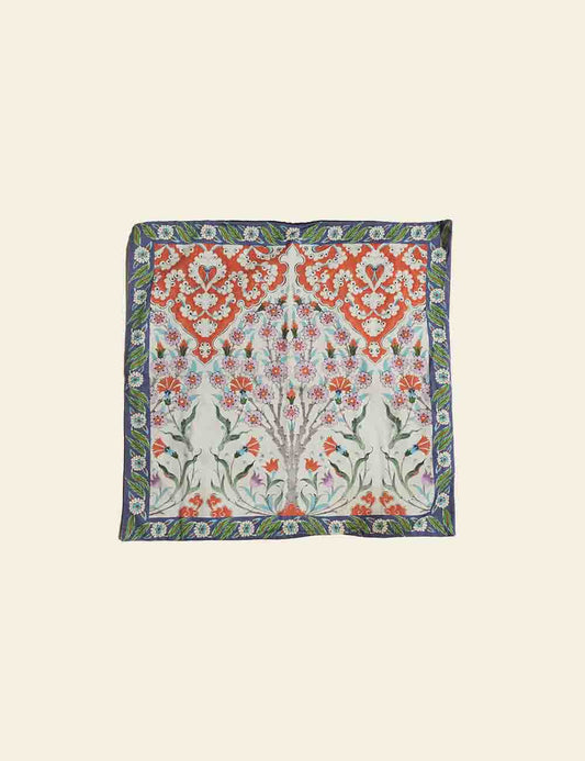 Detailed Colorful Floral Pattern Cushion Cover