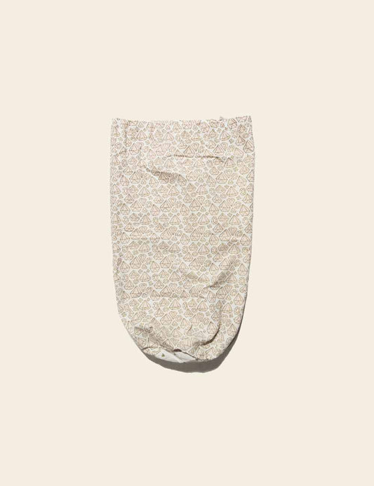Diamond Printed Off-White Cotton Back Rest Cover
