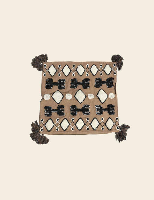 Earthy Tribal Pattern Cushion Cover