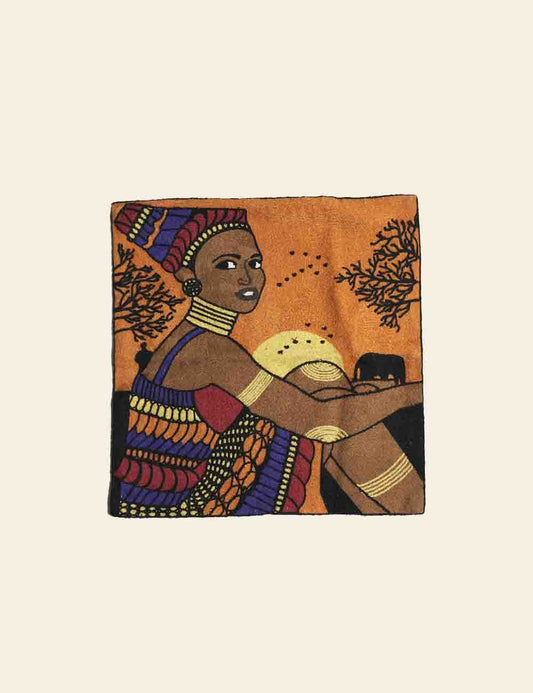 Earthy Tribal Pattern Cushion Cover