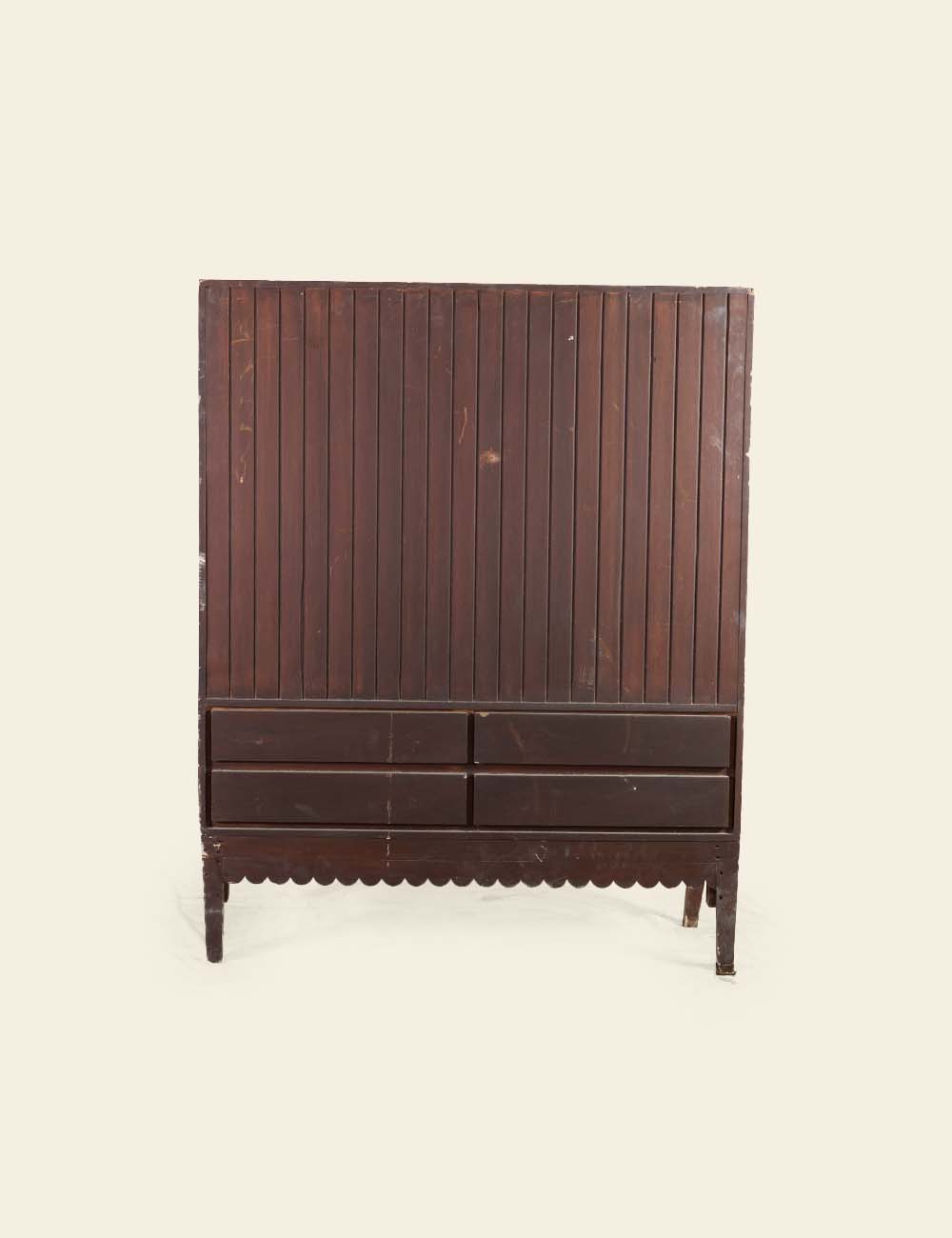 English Carved Oak Plate Rack Dresser