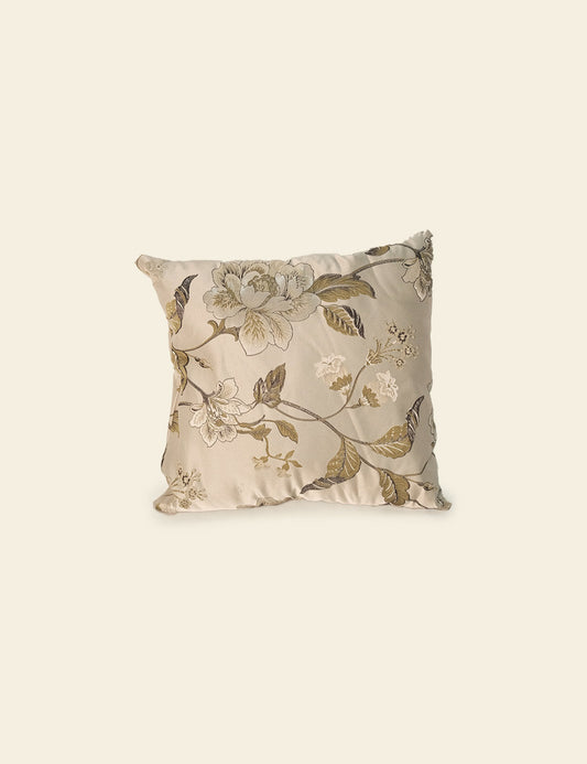 Flora Pillow Ivory Jacquard Cushion