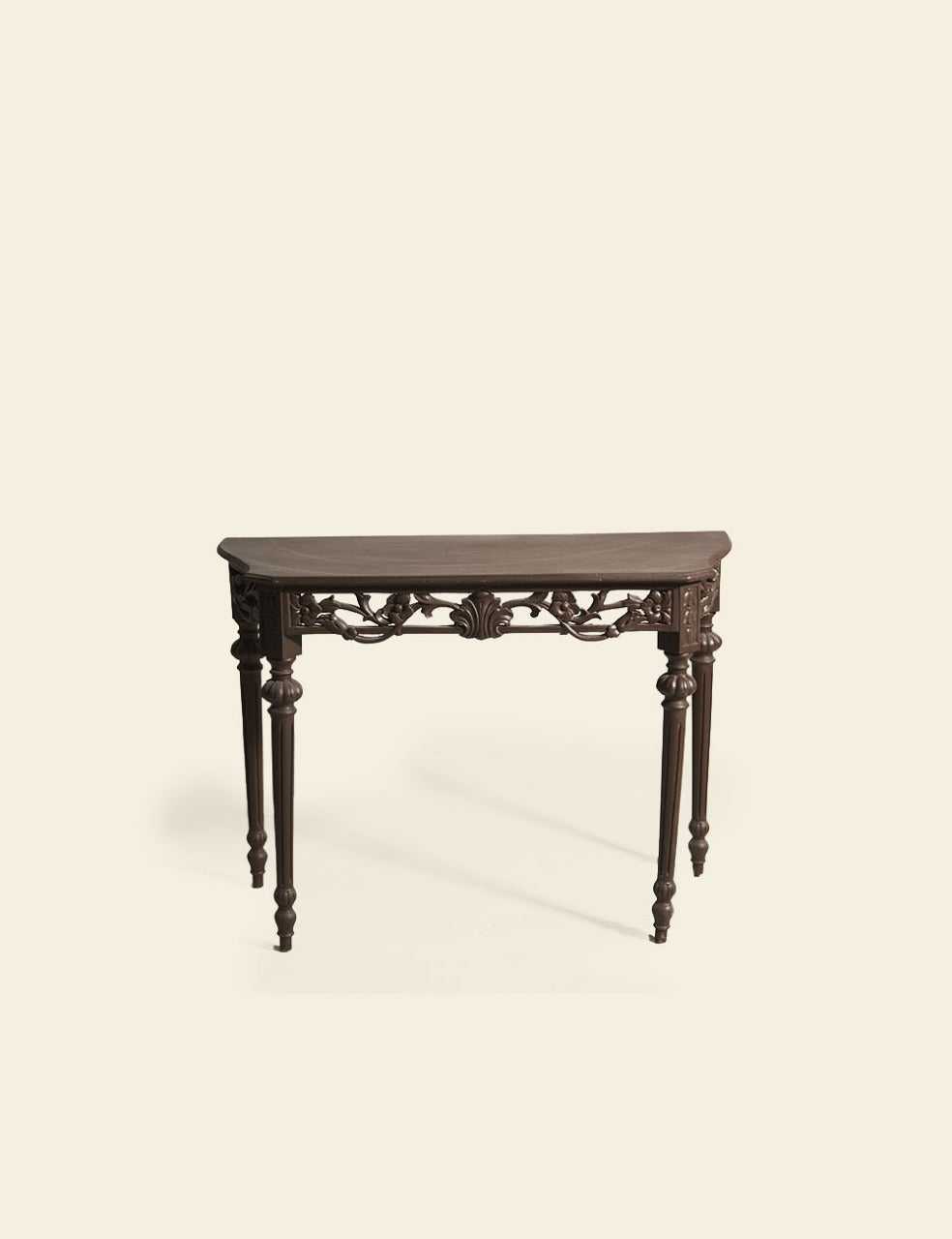 French 19th Century Hand-Carved Wood Console Table