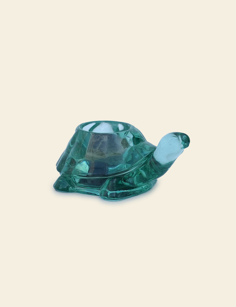 Glass Spanish Green Turtle Votive