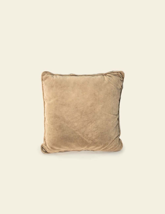 Golden Brown Velvet Cushion