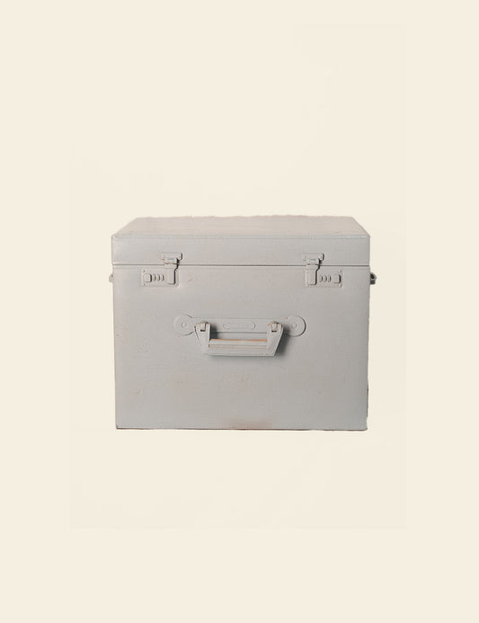 Gray Leather Storage Box