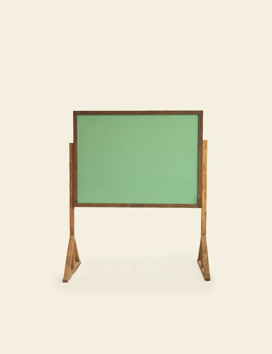 Green Classroom Board on Wooden Stand
