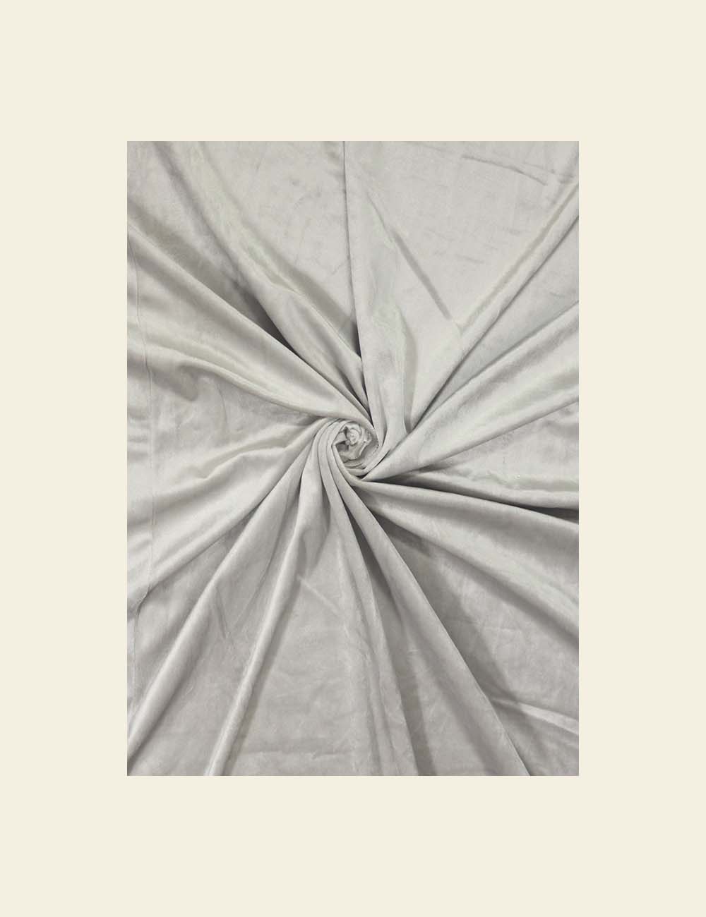 Grey Polyester Blend Fabric