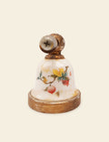 Handpainted Floral Off-White Ceramic Porcelain Bell
