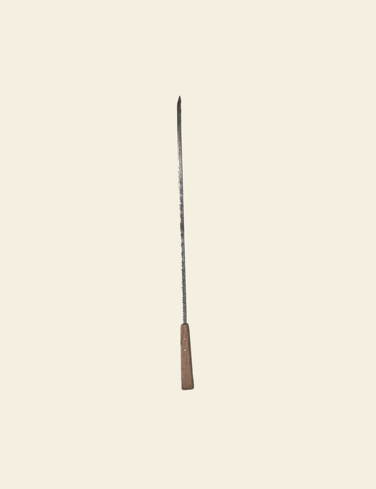 Iron Skewer with Wooden Handle