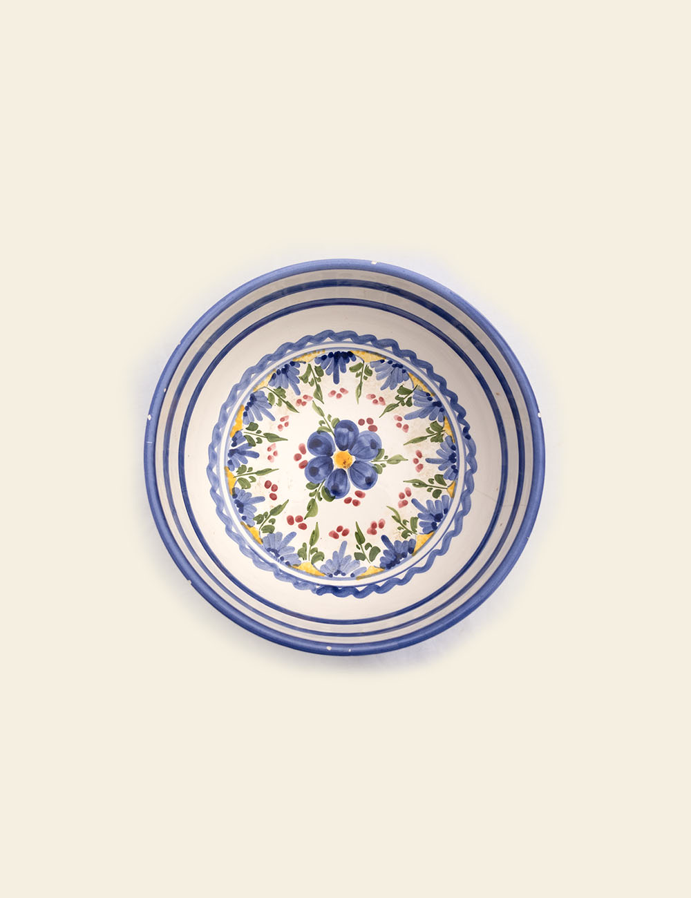 Italian Plate with Central Floral