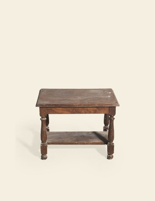 Jacobean 2 Tier Oak Joint Stool Nightstand